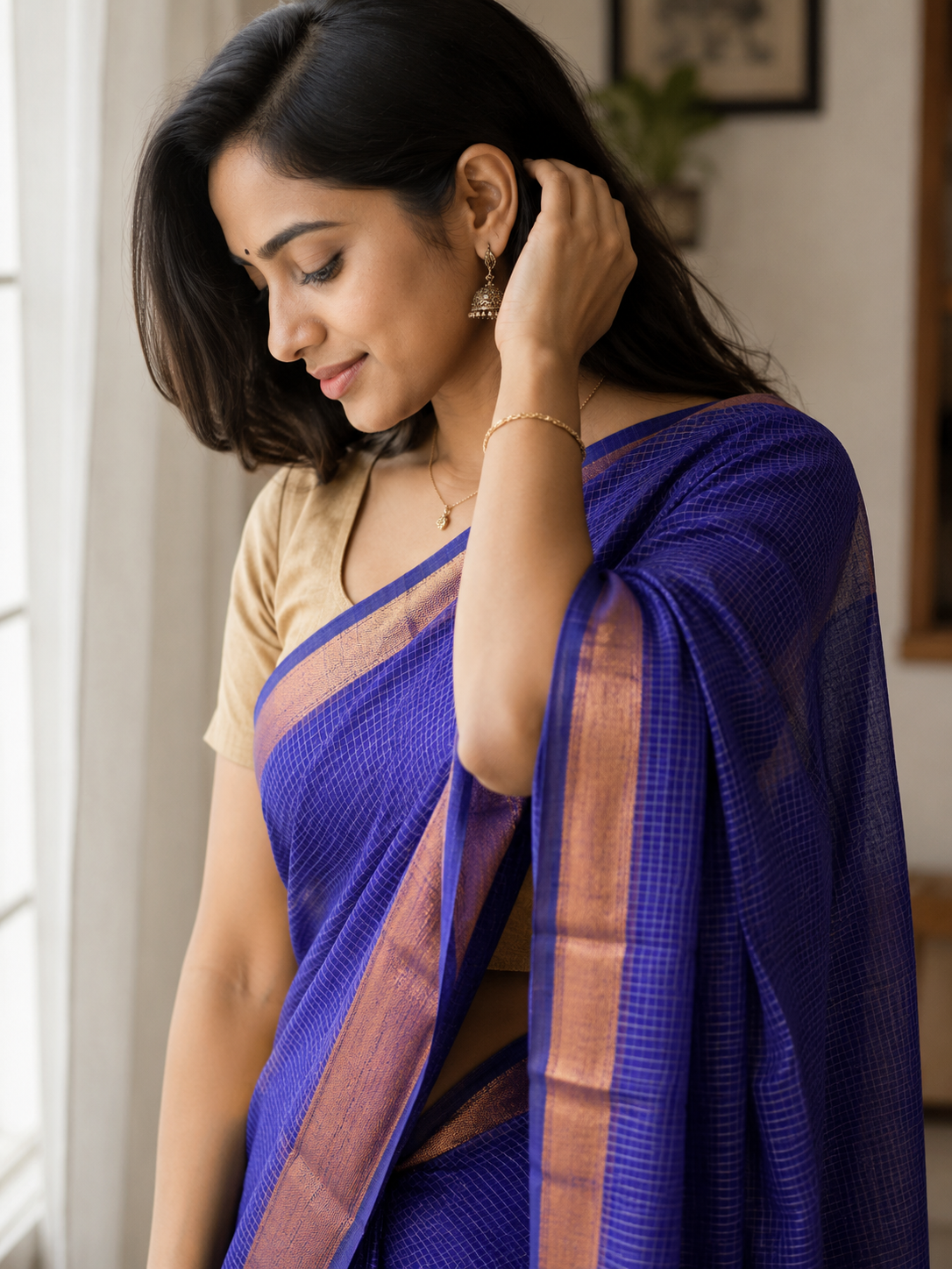 First Drape wedding saree styled look
