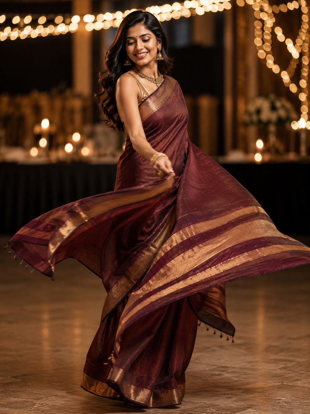 First Drape festive saree styled look