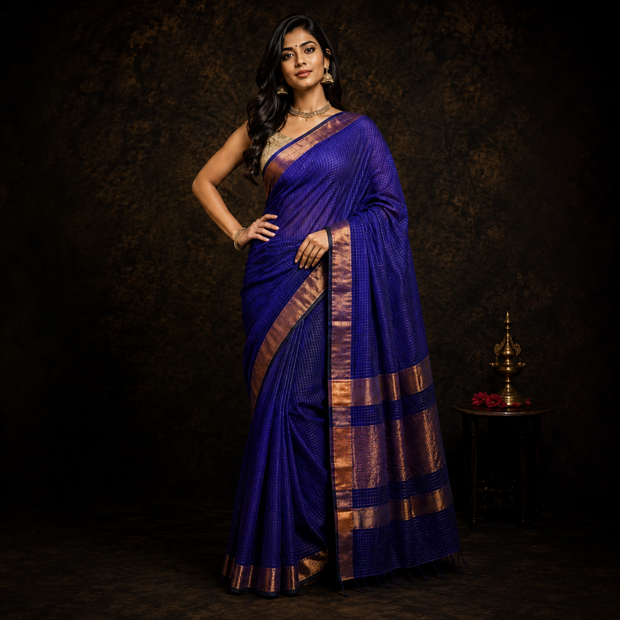 Signature collection party wear Maheshwari saree
