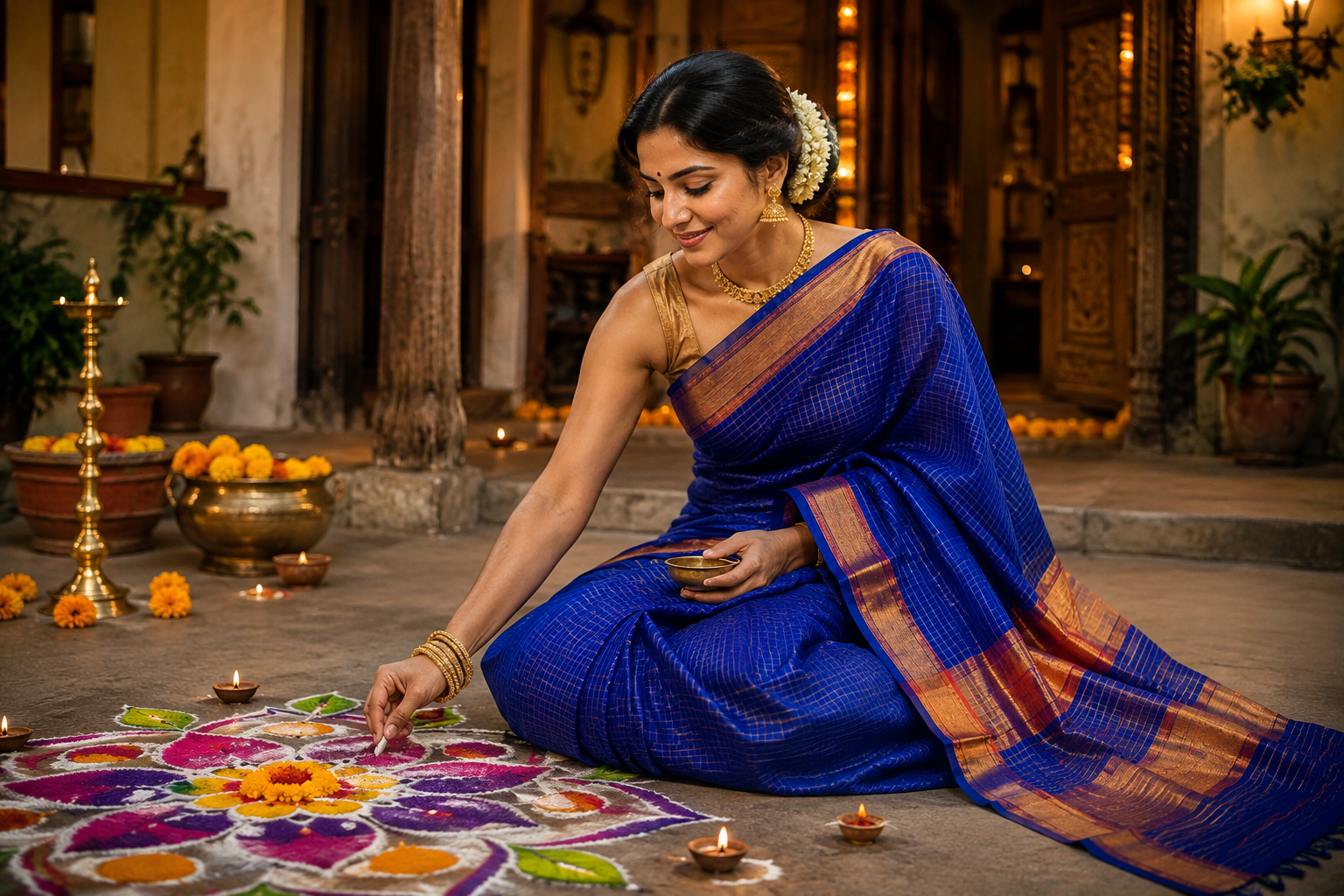 First Drape cotton saree styled look